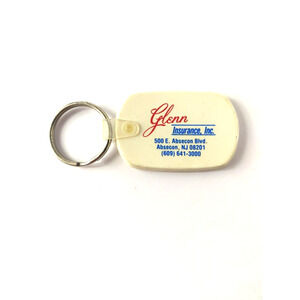 Vintage Glen Insurance Inc. Absecon New Jersey Keychain Rubber
